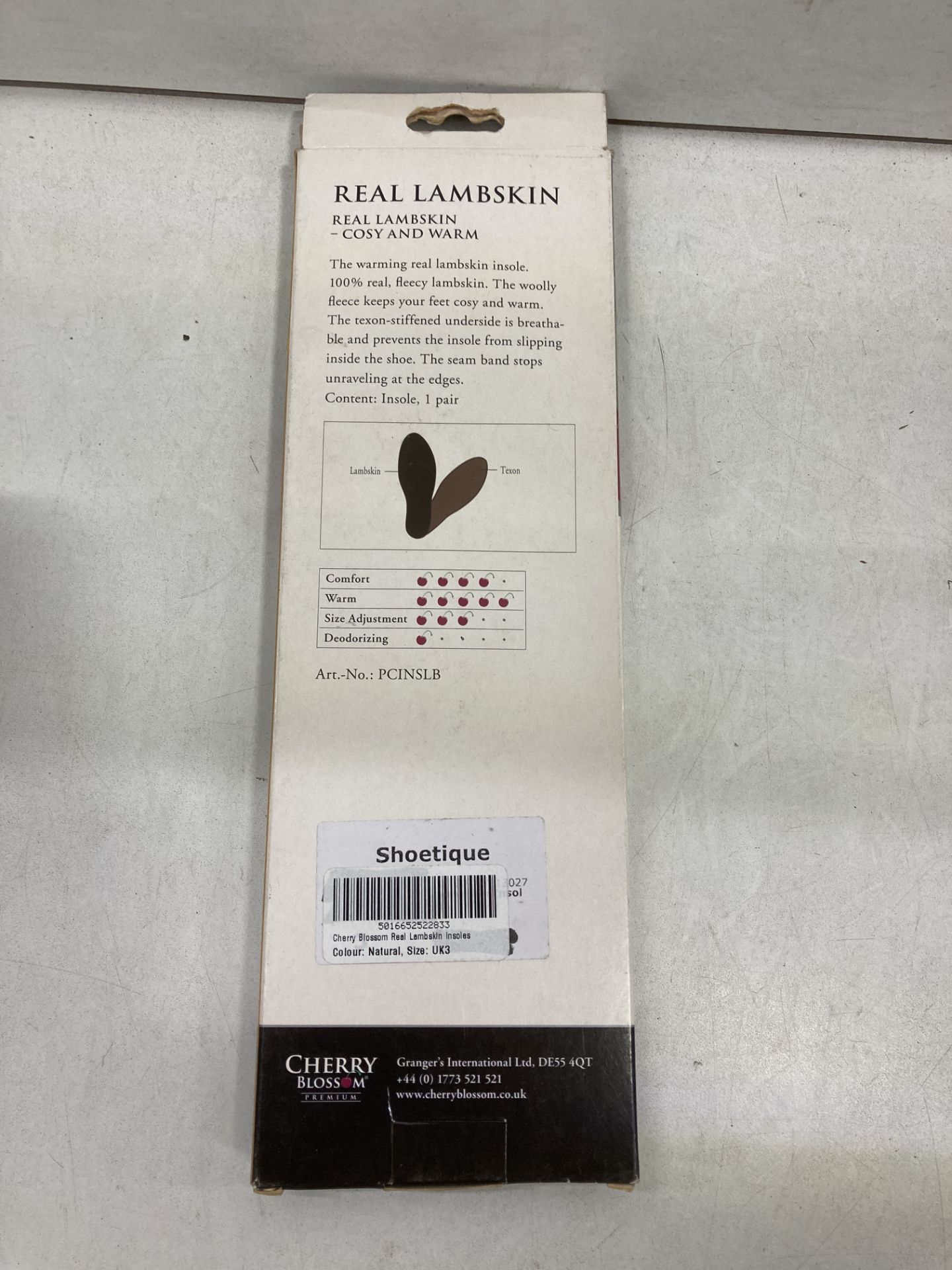 5 x Cherry Blossom Premium Real Lambskin Insole Packs - Image 3 of 3