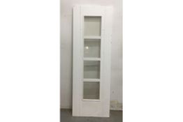 4-Port Clear Glazed White Door w/ Bevelled Glass | 1982mm x 686mm x 35mm