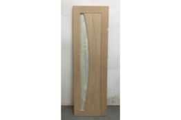 XLJoinery Oak 35mm Salerno Interior Door W/ Clear Glass | 78'' x 24''