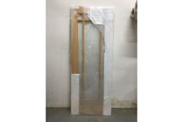 LPDDoors Clear Glazed White Oak 35mm Interior Door W/ Bevelled Edges | 78'' x 30''