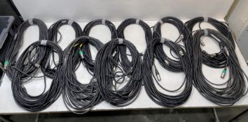 11 x 10m DMX DAP-Audio MC-216 Black mic/line cables