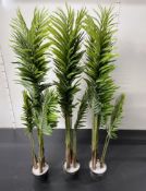 3 x Artificial Oriental Bamboo Plants - Approx 1.4m Tall