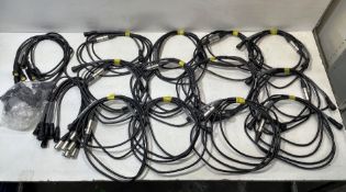 Quantity of DMX Cables, Adapters & Short Leads - As Pictured