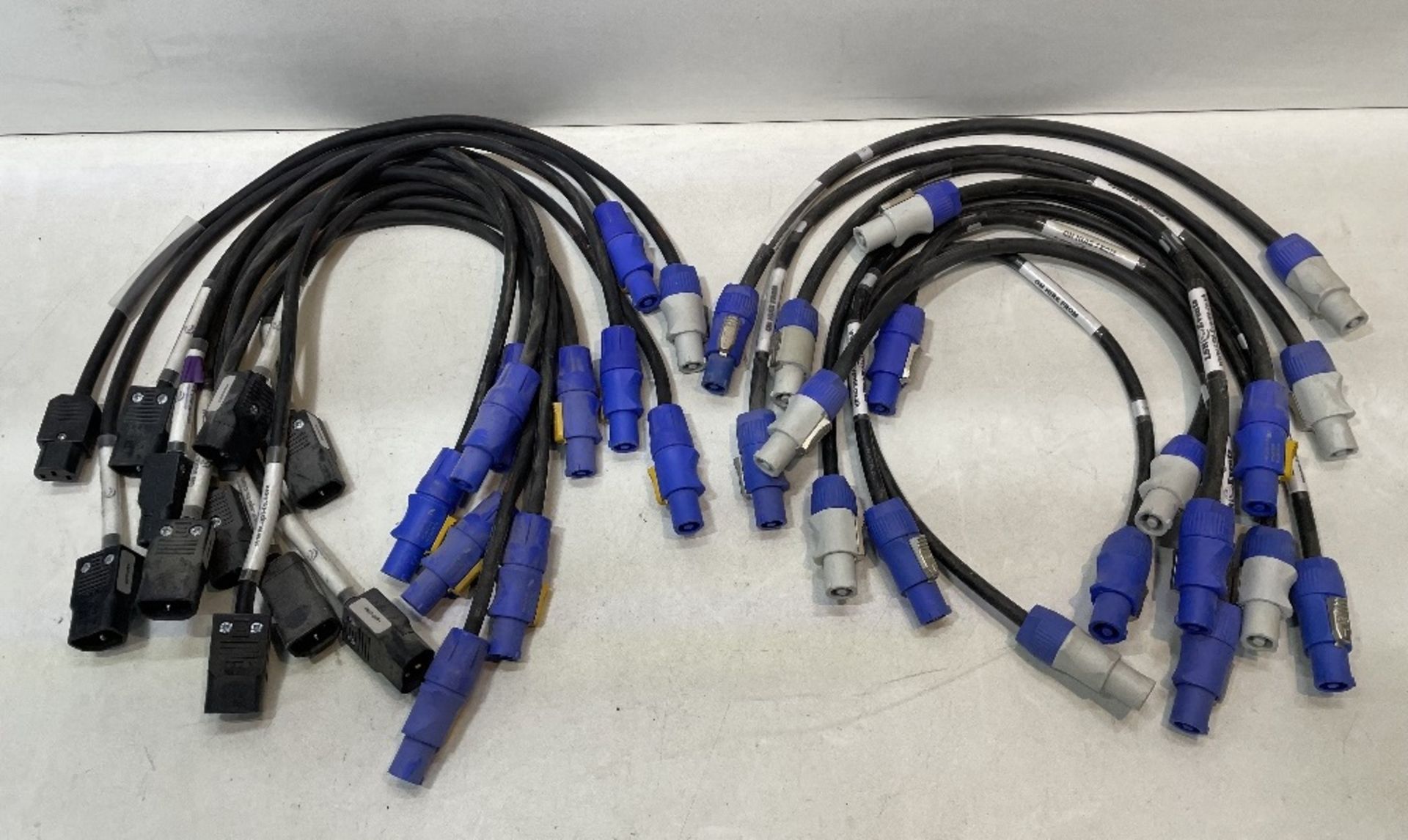 20 x Various Powercon Shorts & IEC to Powercon Cables