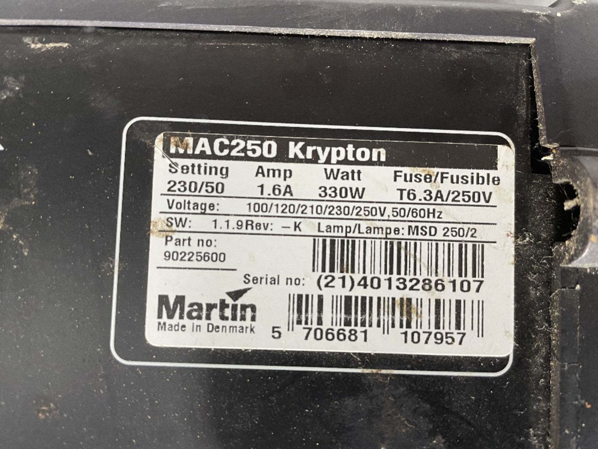 Martin MAC 250 Krypton Moving Head - Image 5 of 5