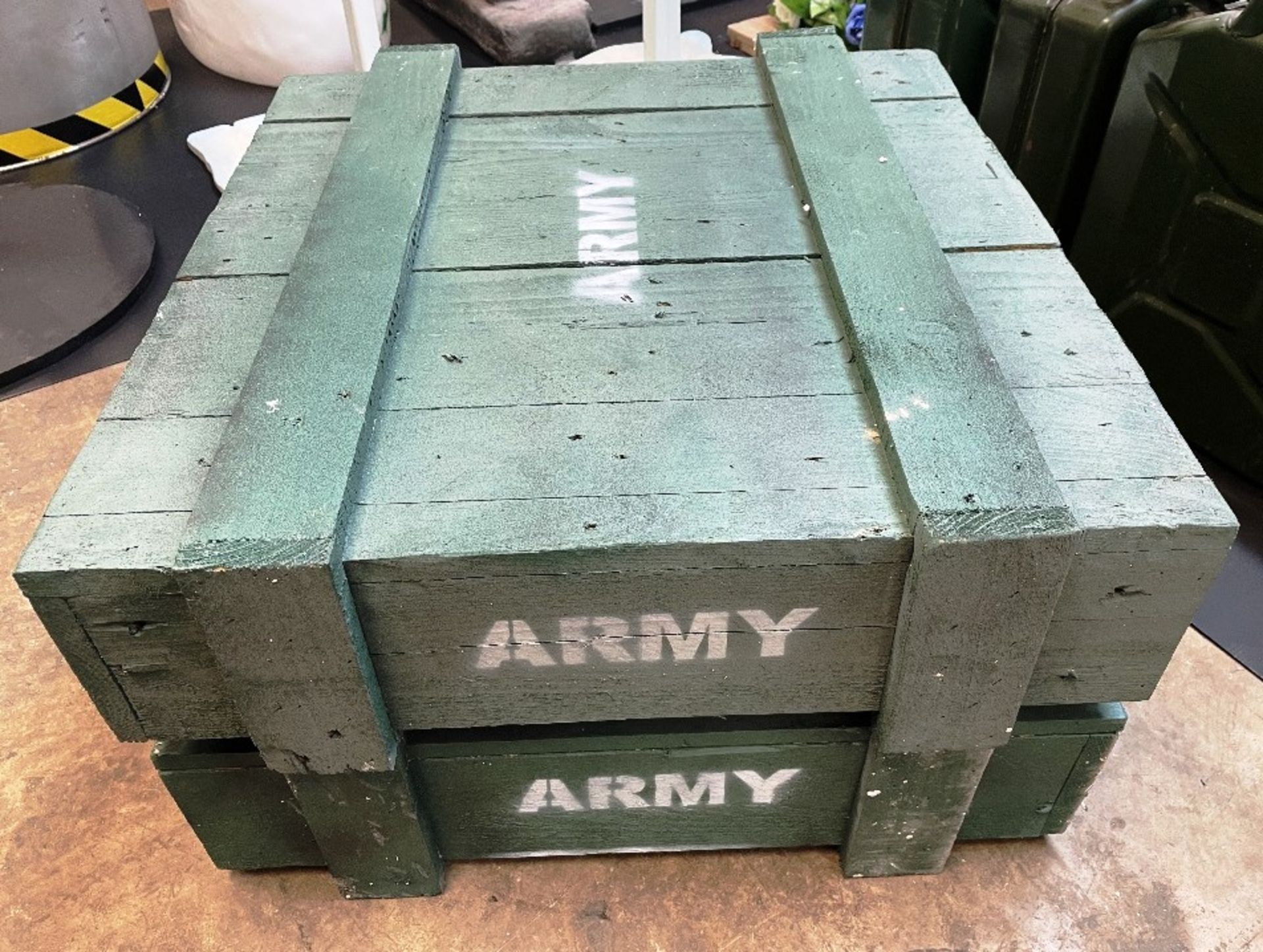 2 x War Themed Ammo Crate Props - Image 2 of 2