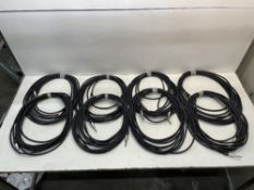 8 x Approx 10m Stereo Jack Cables