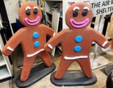 2 x Winter Wonderland Giant Gingerbread Men