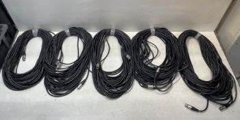 5 x 20m DMX DAP-Audio MC-216 Black mic/line cables