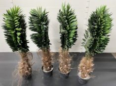 4 x Artificial Palm Trees - Approx 1m Tall