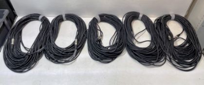 5 x 20m DMX DAP-Audio MC-216 Black mic/line cables