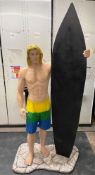 Life-size Surfer Statue Prop