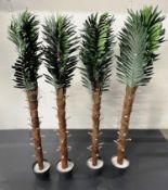 4 x Artificial Palm Trees - Approx 1.5m Tall