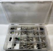 Quantity of Various Audio/Video Connectors w/ Case - As Pictured