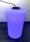 LED Colour Changing Plastic Cylinder w/ Remote