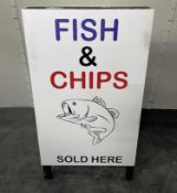 Fish & Chips Sold Here' A Frame Sign
