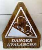 Winter Wonderland Theme "Danger Avalanche" Sign
