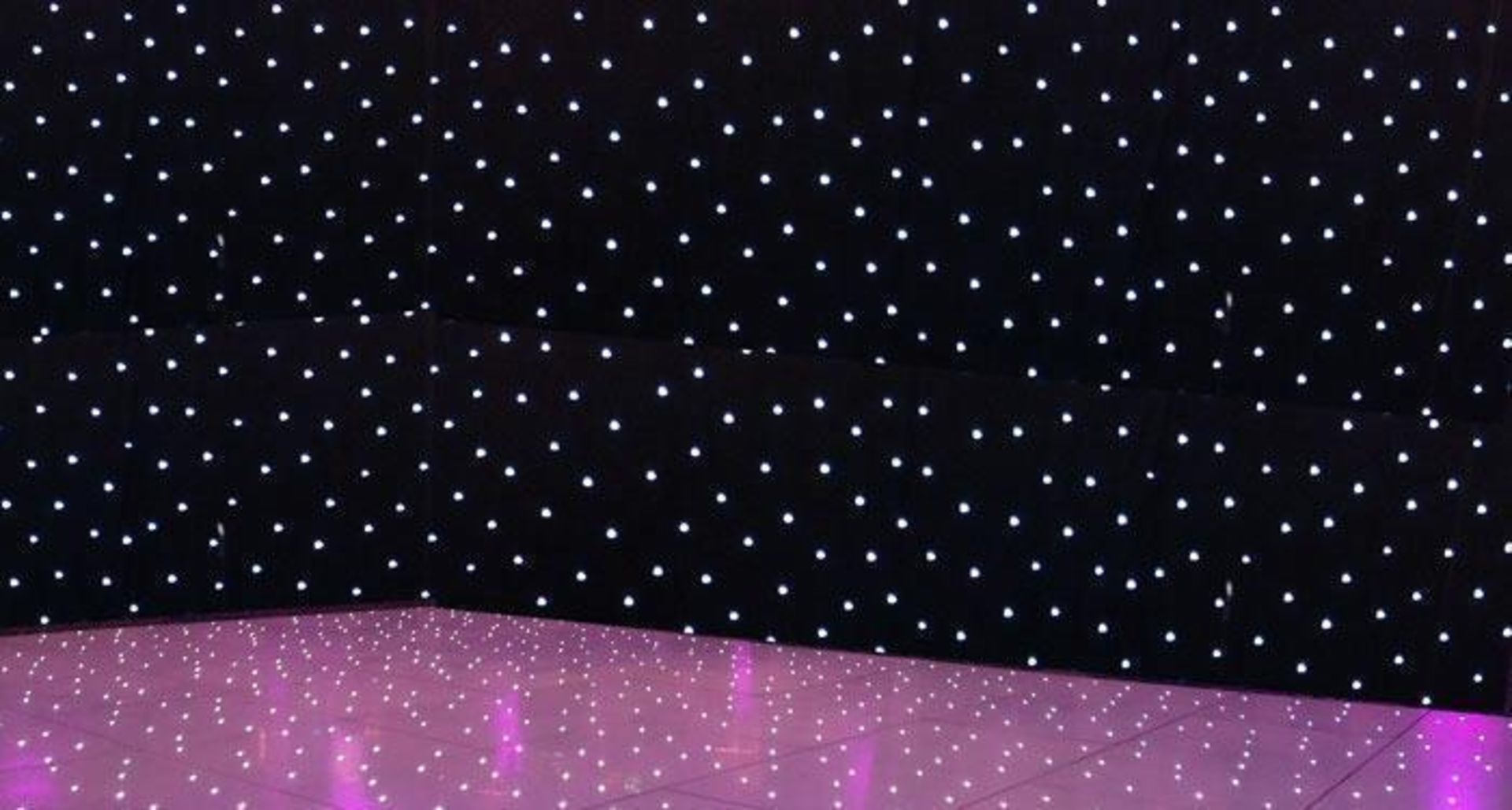 Showtec Star Drape LED 3x6m Black Curtain w/ Controller & Carry Case - Image 2 of 6