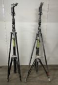 2 x Manfrotto Wind Up 30kg/370cm Equipment Tripods