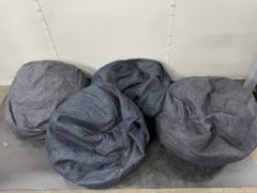 7 x Various Blue Denim Beanbags