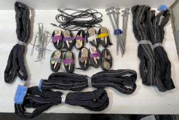 Quantity of Various Slings, Pegs & Ratchet Straps - As Pictured