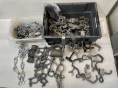 Quantity of Various Clamps, Bow Shackles & Fixings - As Pictured