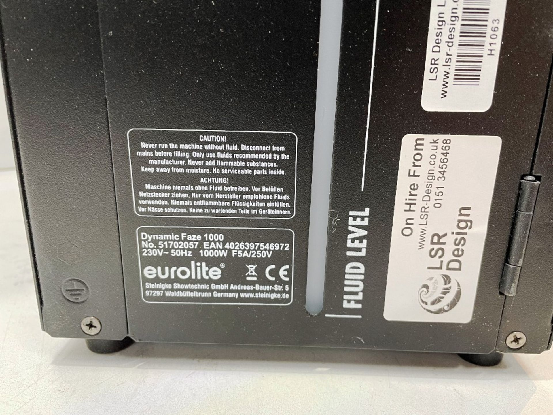 Eurolite Dynamic Faze 1000 DMX-Controllable Fazer / Haze fogger - Image 3 of 6
