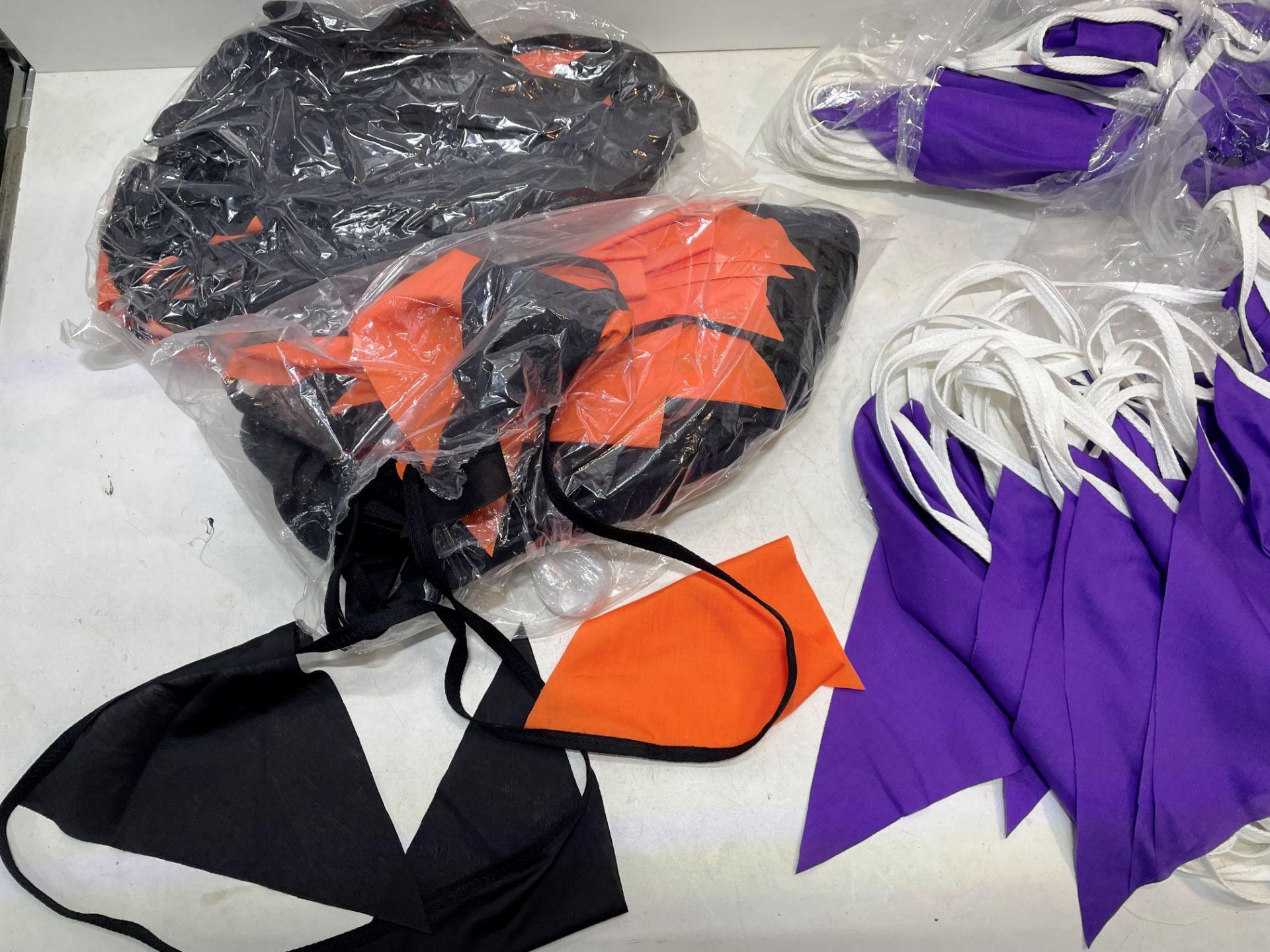 7 x White/Purple & Orange/Black Bunting Sets - Image 3 of 3