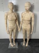 2 x Mummified Mannequin Props