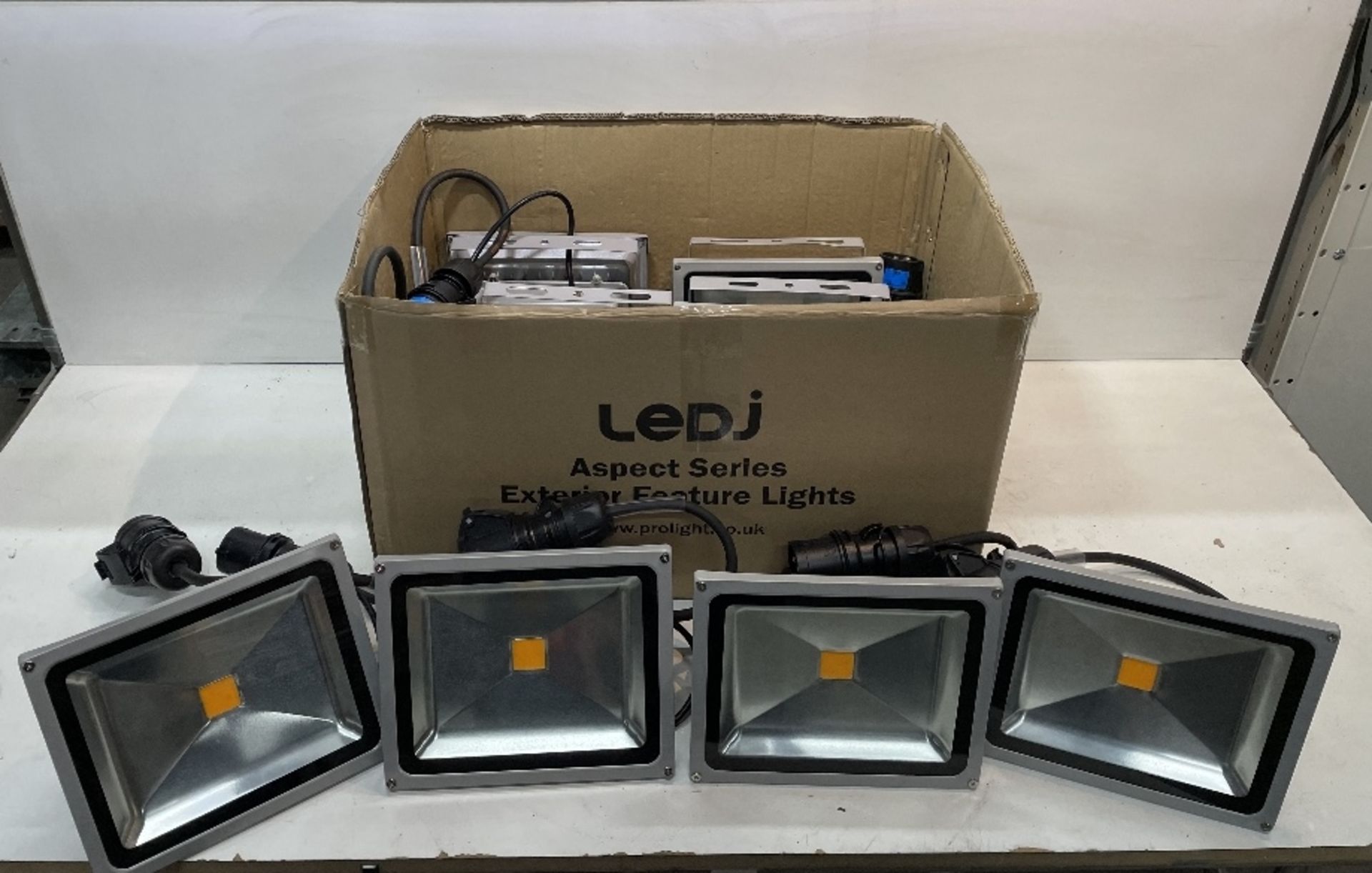 12 x LED 50w Amber Flood Lights