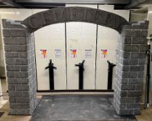 Halloween Themed Stone 'Cemetery' Gates Entranceway Prop