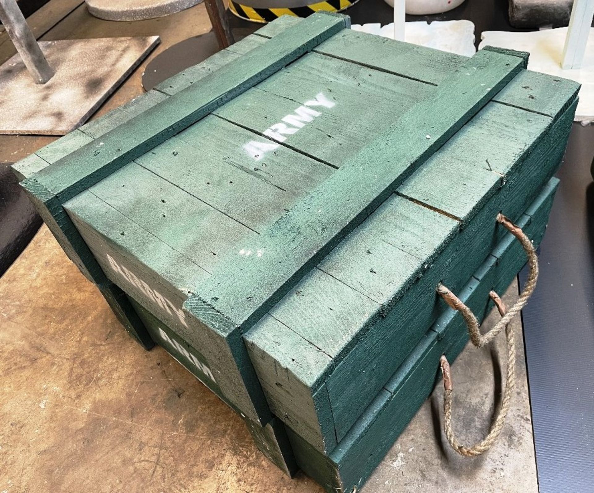 2 x War Themed Ammo Crate Props