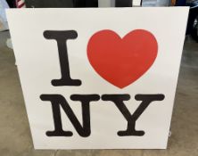 I Love NY' Sign - 1m x 1m