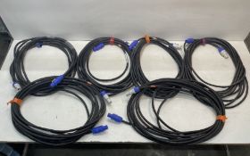 6 x Approx 10m PowerCon Cables