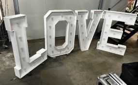 White LED 'LOVE' Letter Signs