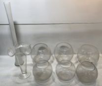 12 x Various Glass Vases - As Pictured