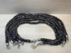 5 x Black Rope Barriers