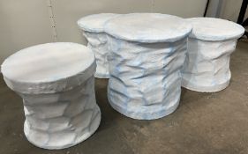 Winter Wonderland Themed Ice Effect Table w/ 3 x Ice Effect Low Stools