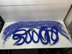 10 x Blue Rope Barriers