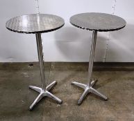 2 x Adjustable Height Poseur Tables