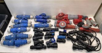 Various 63A, 32A & 16A Plug/Connectors - As Pictured