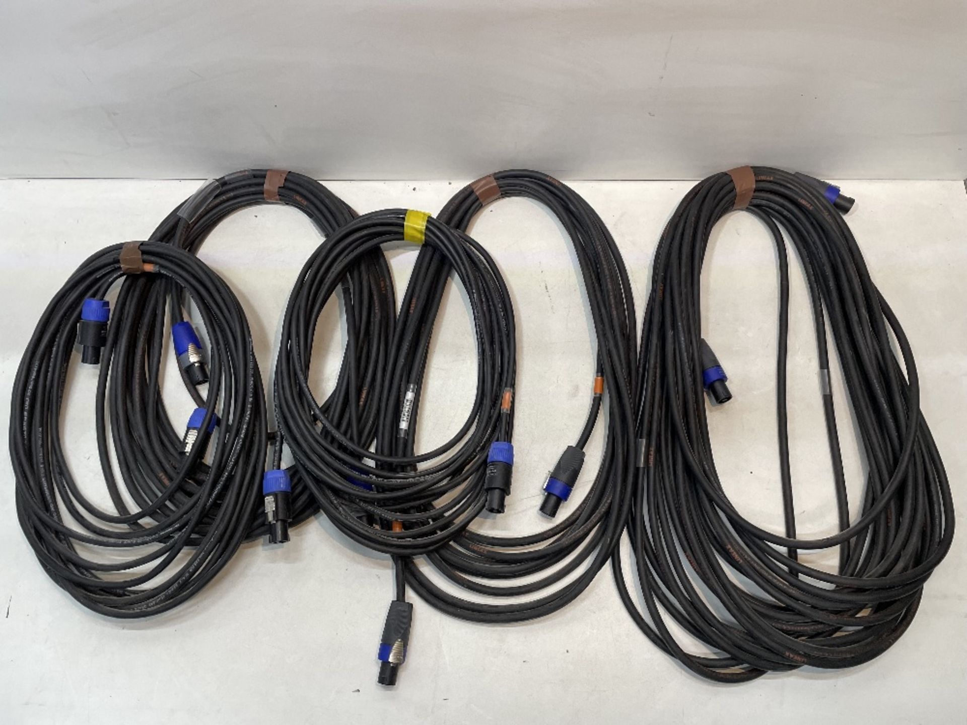 5 x Various Sized 2-Pole Speakon Cables