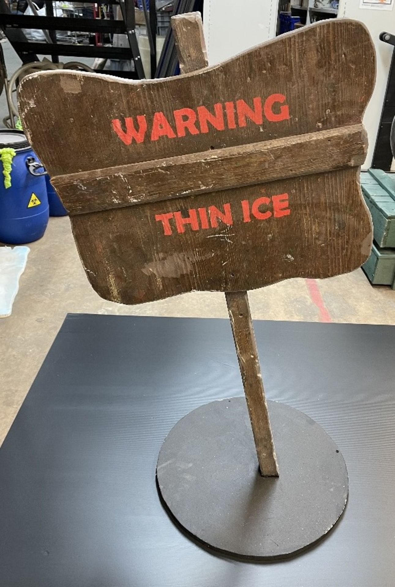 Winter Wonderland Theme “WARNING Thin Ice" Sign - 1.2m H