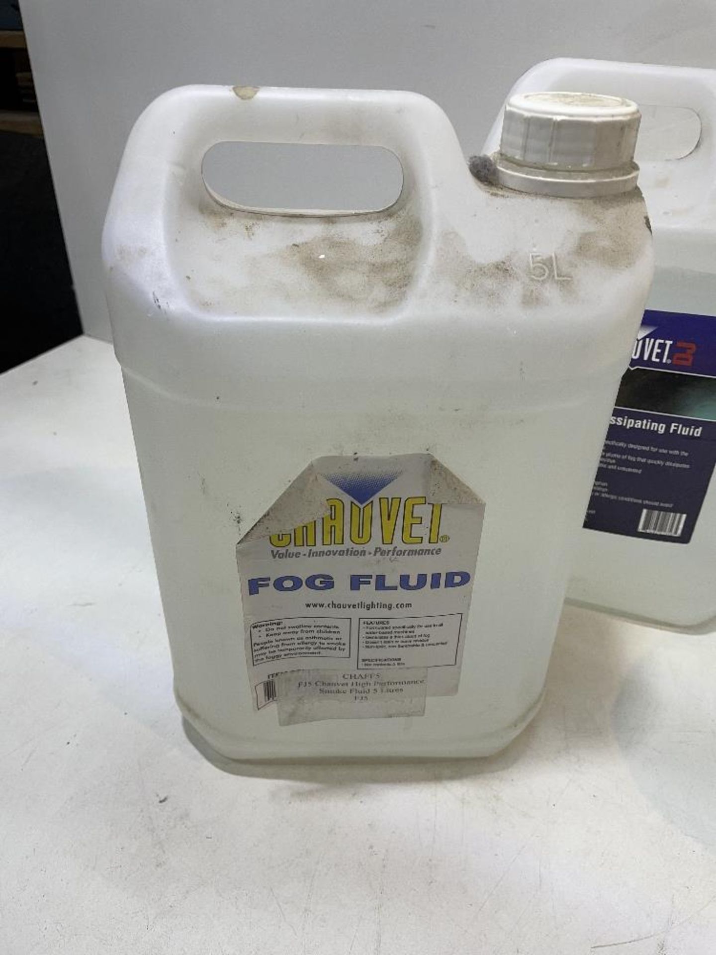 4 x Unused/Part Used Chauvet Fog/Dissipating Fluid - 5L - Image 2 of 4