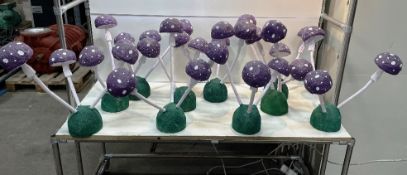 10 x Alice In Wonderland Theme Mushroom Table Centers