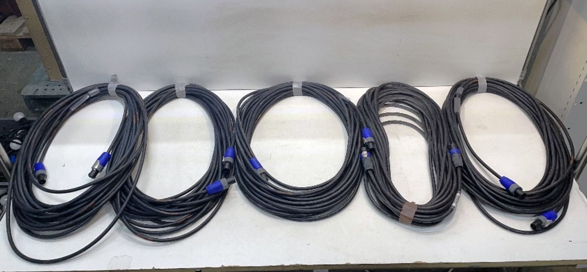 5 x Approx 20m 2-Pole Speakon Cables