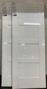 2 x XLJoinery Shaker 4-Panel Engineered Solid Core Internal Wooden Doors | White Primed | WPSHA4P30