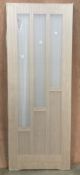 Pre Oak Coventry Glazed Wooden Interior | 1981mm x 762mm x 35mm