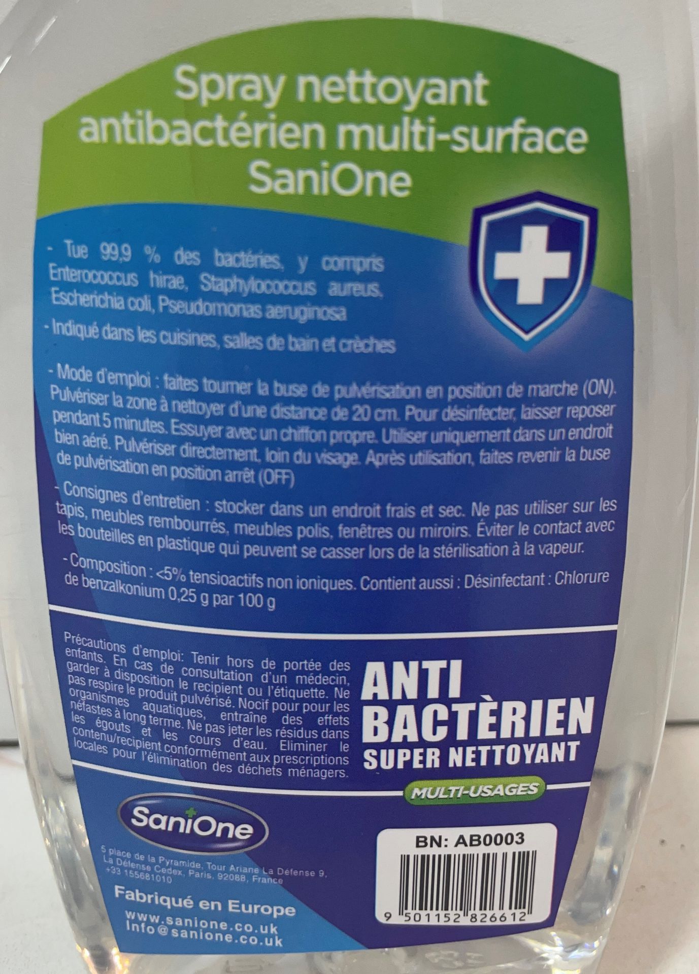 Approximately 576 Anti-bacteria Multi Purpose spray 750ml | ****Instructions are in FRENCH**** - Image 2 of 9