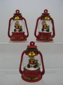 1,440 x 45mm Christmas Snowglobes in Lantern Shape w/ Welsh Wording - Water Cloudy - RRP£5.00